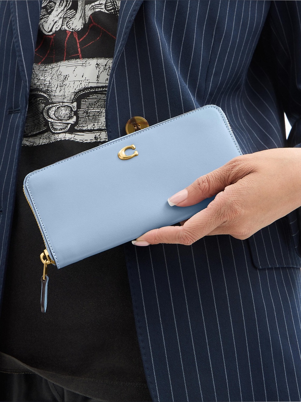 Coach Essential Slim Zip Wallet: “Bluebell”